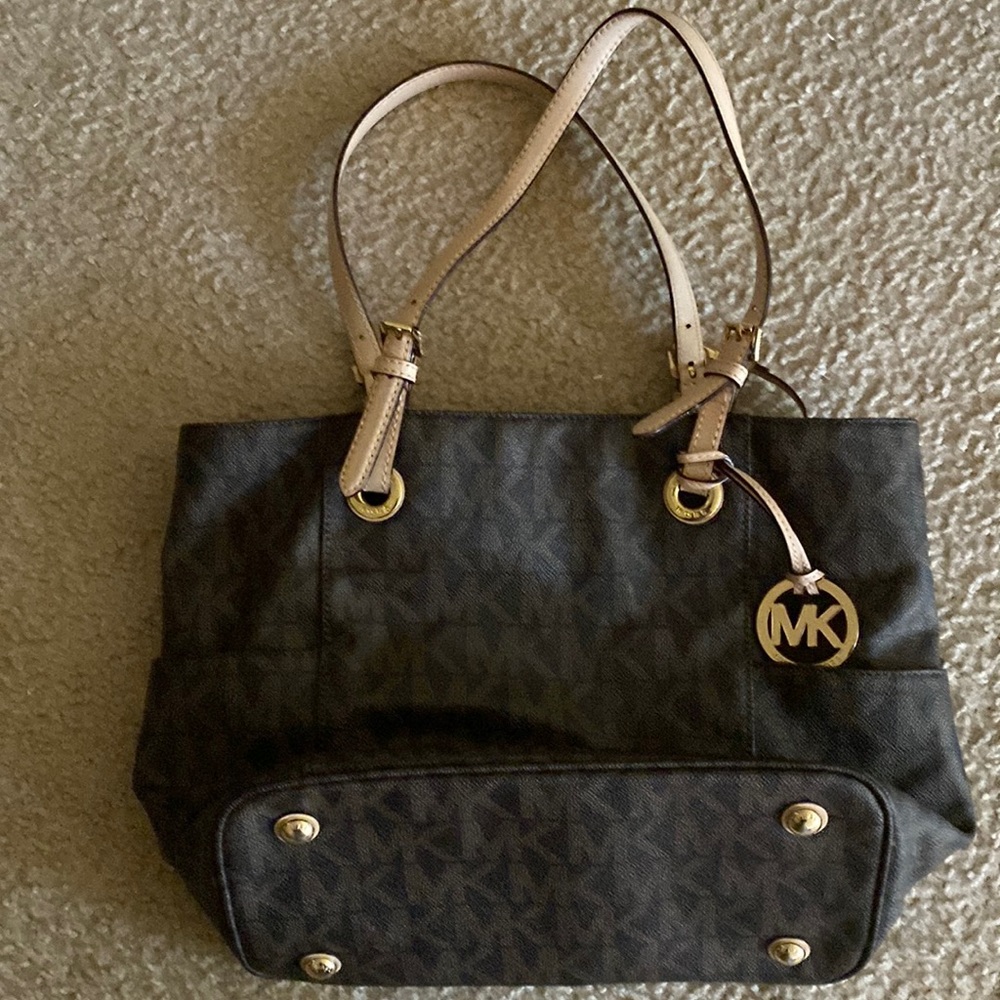 Michael Kore’s monogram tote. Looks brand new.